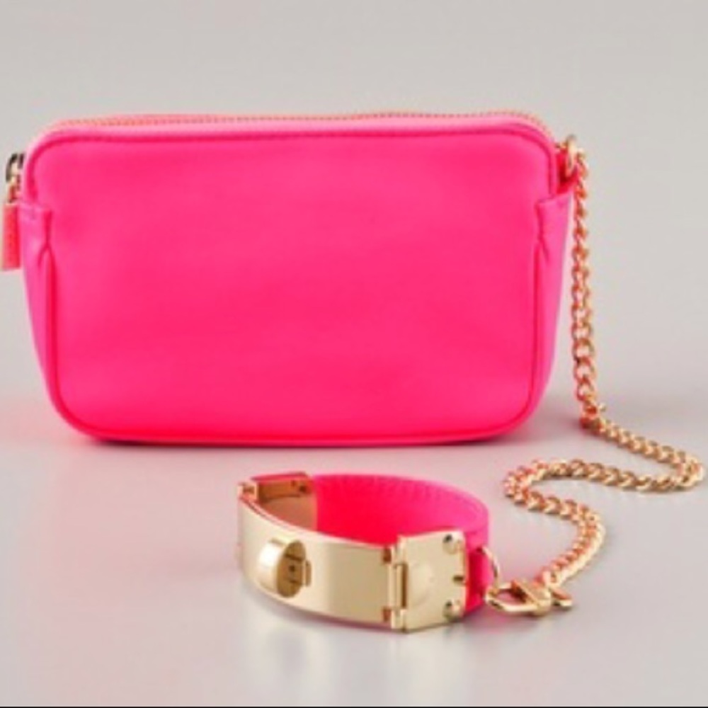 Hot pink wristlet